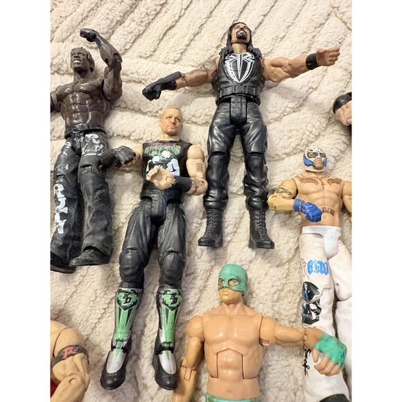 WWE Wrestling Action Figure Collection Lot Articulated Multicolor Plastic - Picture 3 of 14